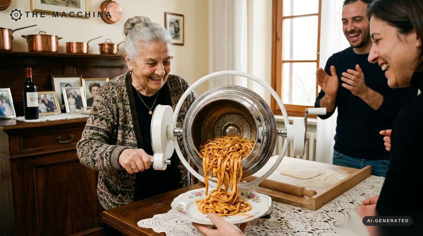L'accessorio da tavola che tua nonna avrebbe sempre voluto avere. Scena generata con AI.